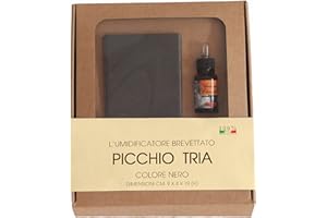 GAVEMO PICCHIO "TRIA": Luftbefeuchter in anthrazit lackiertem Edelstahl, mit parfümierter Essenz, für Öfen und Kamine, mit Magnet, entworfen von Firestyle®