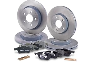 HOMRY BESTPRICE BESTPRICE Bremsenset inkl. Bremsscheiben vorne Ø 278 mm + hinten Ø 271 mm + Bremsbeläge vorne und hinten, Kompatibel mit FORD FOCUS Mk3, FOCUS Mk3 Stufenheck, FOCUS Mk3 Turnier