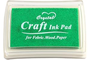 YPSelected Craft Ink Pad Inkpad for Paper Wood Fabric 15 Colors Available for Rubber Stamps (Dark Green)