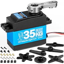 Servomoteur Digital 20kg - Servo RC Métal 180° Haute Performance - Pour Voitures 1/10, 1/8, Robots, Arduino - 2 Pièces - Étanche IP66 - 6