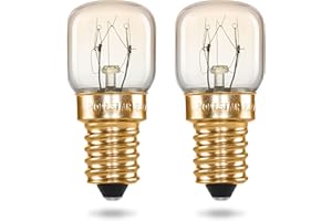POPPSTAR Lampadina per forno E14 40W resistente al calore fino a 300 gradi (2700K bianco caldo, 430lm, 45x75mm), confezione da 2