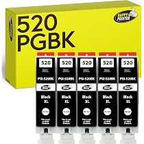 ESMONLINE 10 Kompatible XL Druckerpatronen Für Canon PGI-520 / CLI-521 – 5 Farben – Hohe Reichweite Für IP/MP/MX Serie