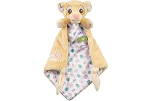 Rainbow Designs Official Disney Baby Lion King Comforter - Adorable Simba Design Newborn Comforter - Perfect for Cuddles, Super Soft Plush Baby Comfort Blanket - Featuring Sensory Tags for Playtime