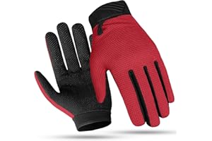 SAGA SPORTS Kids Cycling Gloves - Full Finger Bike Gloves for Boys & Girls, Non-Slip Motorbike Gloves for BMX, MTB, Scooter & Outdoor Sports (Ages 4-12)