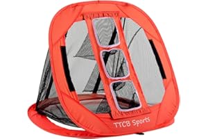 TTCB Sports Golf Chipping Net – Pop Up Simulator Hitting Net with 2 Turf Mat & 12 Foam Balls, Golfer Accessories for Backyard & Driving Range, Great Gifts for Men, Portable Golf Net Indoor/Outdoor