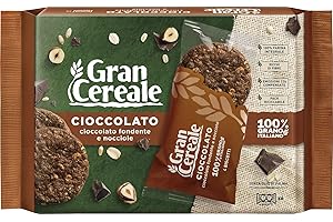 CAIYA Gran Cereale Cioccolato Biscotti al Cioccolato Fondente e Nocciole 216g