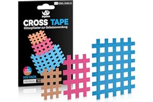 AnjoCare 154 Stück Gittertape, Stark haftendes Gitterpflaster zur Linderung von Muskel & Gelenkschmerzen, Wasserdichte Akupunkturpflaster für Triggerpunkt Therapie & Spannungslösung