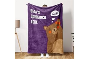 Craftique Oma Geschenk Weihnachten - Decke Oma - Geburtstagsgeschenk für Oma, Oma, Muttertagsgeschenke für Oma Großelterntag, Oma 127x152 cm