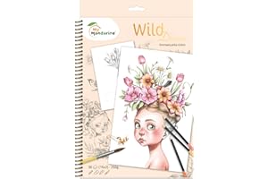 DÉCOPATCH Avenue Mandarine GY163C - Un carnet à spirale Wild 36 pages imprimées A4 250g, Wild 8