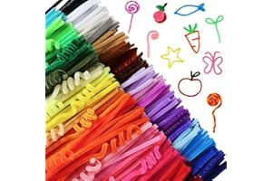 Lam-lord 300 Pieces Pipe Cleaners Colorful Chenille Pipe Cleaners Chenille Yarn Pipe Cleaners Colorful Chenille Wire Stems DIY Creative Decoration for Kids School Crafts (Multicolor 6mm x 30cm)