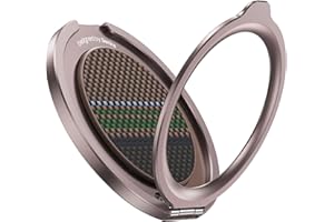 BENKS Magnetyczny pierścień do telefonu MagSafe - Uchwyt 2 w 1 i uchwyt, obrót o 360°, uchwyt 180°, pierścień Kevlar z paskiem, ergonomiczny uchwyt do iPhone'a 16/15/14/13/12 - Prestiż