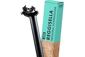 AARON Post - Canotto reggisella con diametro di 30,9 mm, in alluminio, lunghezza di 350 mm, supporto per bici da città, trekking, bici da trekking e mountain bike, colore nero