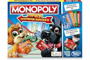 Hasbro Monopoly Junior Electronic Banking - Juego de tablero (Simulación económica, Niño/niña, 5 año(s), 99 año(s), AAA)
