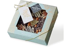 The Original Cake Company - Chocolate Caramel Thank You Cake Selection, handmade chocolate truffle cake selection - 9 pieces (Approx 50g per piece)