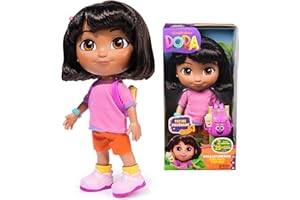 Dora, Sing & Explore Dora Doll with Music, Sound Effects, Bilingual Phrases, Doll Clothes and Accessories, Kids Toys for Girls and Boys Ages 3 and Up