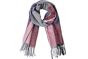 CHALIER FASHION Bufanda de Mujer Bufandas de Punto Bufanda Caliente de Invierno Bufanda Larga y Suave Chal con Flecos