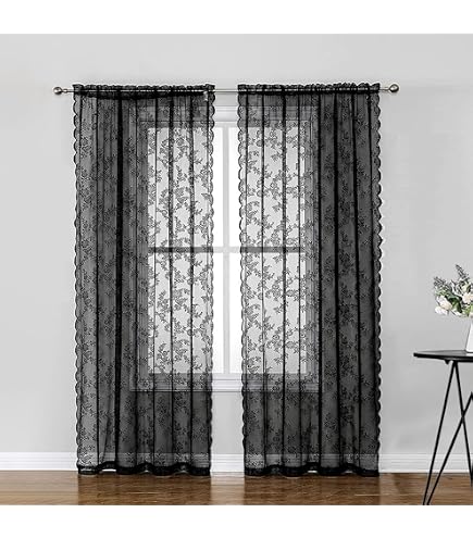 Gothic Krähe Wald Vorhänge, Halloween Fliegende Gruselige Schwarze Rabe Krähe Schwarze Dunkle Flügel Thriller Stange Tasche Fenster Behandlungen Vorhänge Für Schlafzimmer Wohnzimmer 106,7 X 137,2 Cm