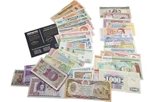 IMPACTO COLECCIONABLES | Colección de 50 Billetes Auténticos de 50 Países Diferentes - Sin Repeticiones, Desmonetizados y Originales | Ideal para Coleccionistas, Incluye Certificado de Autenticidad
