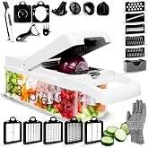 Multifunctional 23 in 1 Manual Vegetable Slicer, Professional Kitchen Mandolin, Vegetable and Potato Chopper, Spiralizer, Oni