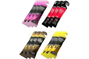 VPOINT LEISURE Torq Energy Gels with Guarana (Natural Caffeine) - Selection Box of 12 Mixed Flavour Gels (3 x 4 Different Flavours)