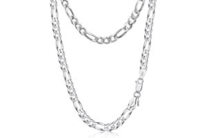 Amberta Chaîne Maille Figaro pour Homme en Argent 925/1000