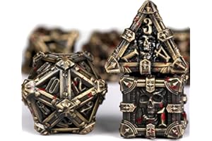 HKDZ Metal DND Dice 7pcs Role Playing d&d dice,Dice Set D20 D12 D10 D8 D6 D4,Metal dice for Pathfinder Warhammer MTG RPG Board Games