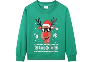 Smazero Boys Christmas Jumper Sweatshirt Kids Cotton Santa Claus Reindeer Xmas Pullover Tops for Children 2-9 Years Clothes