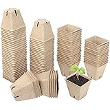 Schramm® Anzuchttöpfe 20, 60 oder 100 Stück aus Zellulose Höhe: 5,5 cm biologisch abbaubar Pflanztopf Pflanztöpfe, Anzahl:100