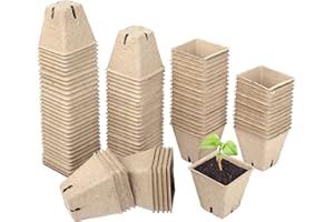 Schramm® Vasi da semina 20, 60 o 100 pezzi in cellulosa Altezza: 5,5 cm vaso per piante biodegradabile Vasi per piante, Anzahl:100 Stück