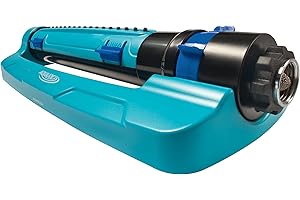 AQUA JOE Sun Joe SJI-TLS18 3-Way Oscillation Turbo Oscillation Lawn Sprinkler w/Range, Width, Flow Control