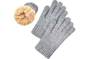 lifwimner Guanti Invernali Donna, Guanti Termici Invernali Touchscreen, Guanti Caldi in Maglia per Lavoro Ciclismo Sci Attività All'aperto e al Chiuso