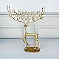 pf+a Metal Stag Ornament - Large metal Stag Christmas Decoration - Modern Contemporary Stag Decor - Home Decor (Gold)