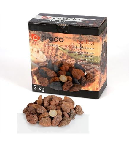Pierre De Lave Sochef Pour Barbecue à Gaz – Lot De 3 Kg, Surface Poreuse, Répartition Uniforme De La Chaleur