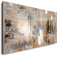 Abstraktes Leinwandbild 120x50 Cm – Panorama-Wandbild Für Wohnzimmer, Küche, Moderner Kunstdruck