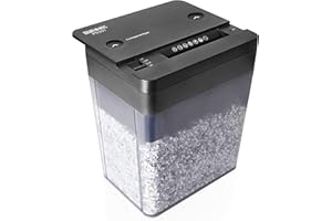 Duronic PS391 Destructeur de Documents 500W compact pour 3 Feuilles de Papier A4 pliées en 2 | Micro coupe | Réservoir de 5 L | Retour en arrière | Anti bourrage de papier | En conformité avec le RGPD