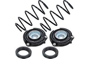 BESTPRICE 2x Fahrwerksfeder vorne Schraubenfeder links & rechts, 2x Domlager mit Kugellager Kompatibel mit AUDI A3, SKODA OCTAVIA 2, VW GOLF PLUS 5, GOLF 6, BEETLE (5C7, 5C8) (5C1, 5C2), GOLF 5, JETTA