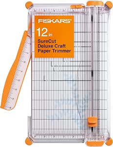 Massicot Fiskars SureCut Deluxe 30,5cm - Coupe Précise Avec Ligne Guide - Portable Et Léger