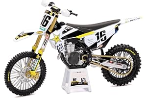 NewRay New Ray-Moto Cross Husqvarna FC 450 2020 Team Zach Osborne No. 16-Children's Scale Model Vehicle Reproduction, Metal, Multicolored
