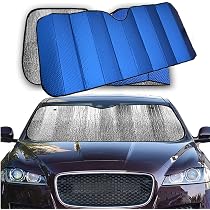 Parasole Per Auto Con Fiocco Rosa E Bordo Argentato - Pieghevole, Protezione UV, Custodia Inclusa
