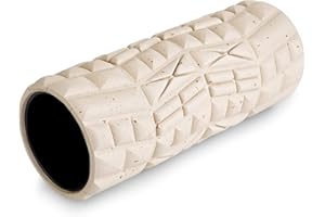 ‎SPOKEY SPOKEY LUCA Massage- und Faszienrolle 33 x 13 cm mit Noppen und Rillen für Faszien-Massage, Stärkung und Lösung von Verspannungen, 25% natürliche Stoffe (Reishülsen, Bambus), 75% EVA