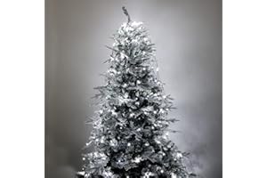 Luccika Mantello a rete di Luci con 288 Led Bianco Ghiaccio per Albero di Natale da 230 a 290 cm di altezza con memoria e 8 giochi di luce per Interno ed Esterno