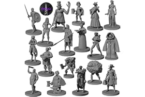 Newcombie 18 Miniaturen Townsfolk Hero für DND Miniaturen Bulk 28 mm & Dungeons and Dragons Miniaturen | für DND Minis und D&D Miniaturen Fan und Fantasy Miniaturen I Kampagneneinstellung & Quests