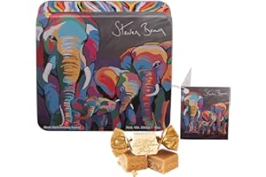 GARDINERS OF SCOTLAND Allan & Jackie McZoo Clotted Cream Fudge Quadratische Dose, 200 g