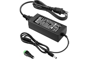 ALITOVE 24V Netzteil 2A 48W AC/DC Adapter 100~240V zu DC 24 Volt 2 Ampere LED Trafo 24V 2000mA 1.5A 1A Netzkabel Adapter mit 5.5mmx 2.5mm Stecker für LED Streifen Licht CCTV Kamera DC Pumpenlüfter