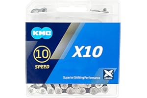 CADENA KMC X10 114 ESLABONES 10V. CROMADO NEGRO