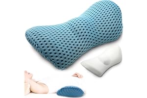 ‎RETOO Retoo Ortopedyczna poduszka lędźwiowa, 23 x 13 x 46 cm, poduszka lędźwiowa z pianki z pamięcią kształtu, poduszka pod plecy z oddychającego materiału, uniwersalna na łóżko, krzesło, samochód, do