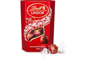 Lindt - Cornet LINDOR - Chocolat au Lait - Cœur Fondant, 200g