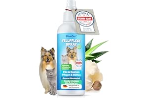 BluePet® FellFein Coat Spray Spray do pielęgnacji sierści Made in Germany - Do łatwego czesania, rozczesywania i pielęgnacji sierści psów i kotów - Z aloesem, masłem shea i olejem jojoba