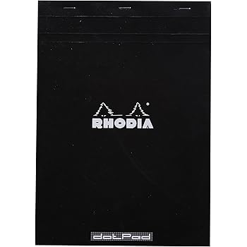 Rhodia 18559C DotPad Block (DIN A4, Dot Grid, 21 x 29.7 cm, 80 Blatt, ideal für Ihre Notizen) 1 Stück schwarz