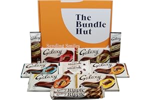 Galaxy Chocolate Gift Set Hamper from The Bundle Hut: Includes Galaxy Cookie Crumble, Galaxy Salted Caramel, 2 x Galaxy Minstrels, 2 x Ripple & more, 1140g (Orange Box)